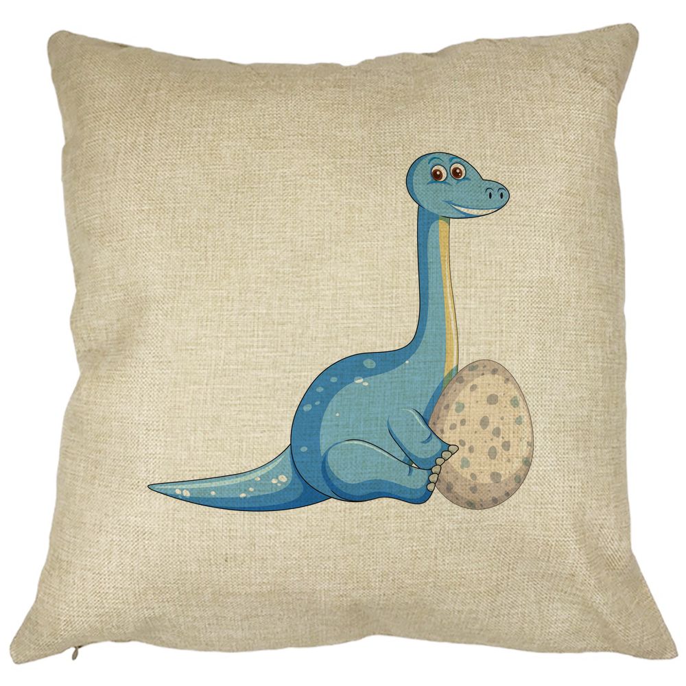 Perna Decorativa Patrata copii, Dinozaur cu oua, 40x40 cm, Husa Detasabila, Burduf 11 Perna Decorativa Patrata copii