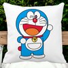 Perna Decorativa Patrata copii Doraemon, 40x40 cm, Alba, Mata, Husa Detasabila, Burduf 17 40x40 cm