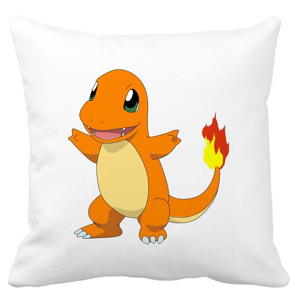 Perna Decorativa Patrata copii Fire Lizard, 40x40 cm, Alba, Mata, Husa Detasabila, Burduf 9 Perna Decorativa Patrata copii Fire Lizard