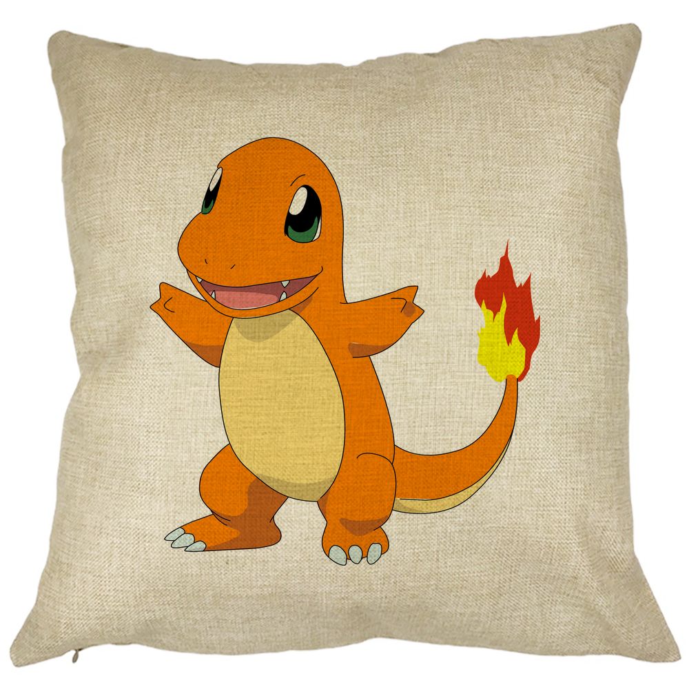 Perna Decorativa Patrata copii Fire Lizard, 40x40 cm, Husa Detasabila, Burduf 7 Perna Decorativa Patrata copii Fire Lizard