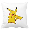 Perna Decorativa Patrata copii Pikachu, 40x40 cm, Alba, Mata, Husa Detasabila, Burduf 34 Perna Decorativa Patrata copii Pikachu