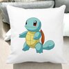 Perna Decorativa Patrata copii Squirtle, 40x40 cm, Alba, Mata, Husa Detasabila, Burduf 20 Husa Detasabila