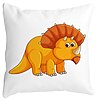 Perna Decorativa Patrata copii cu Rhino, 40x40 cm, Alba, Mata, Husa Detasabila, Burduf 16 Perna Decorativa Patrata copii cu Rhino