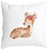 Perna Decorativa Pui de Caprioara, 40x40 cm, Alba, Mata, Husa Detasabila, Burduf 19 Perna Decorativa Pui de Caprioara