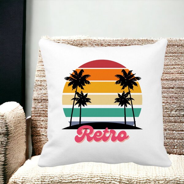 Perna Decorativa, Retro, 40x40 cm, Alba, Mata, Husa Detasabila, Burduf 13 40x40 cm