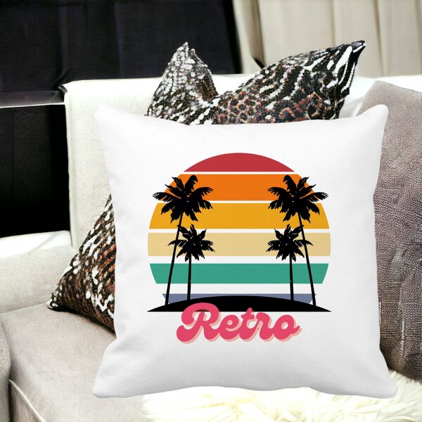 Perna Decorativa, Retro, 40x40 cm, Alba, Mata, Husa Detasabila, Burduf 14 Alba