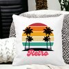 Perna Decorativa, Retro, 40x40 cm, Alba, Mata, Husa Detasabila, Burduf 20 Mata