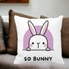 Perna Decorativa, So Bunny, 40x40 cm, Alba, Mata, Husa Detasabila, Burduf 17 So Bunny