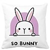 Perna Decorativa, So Bunny, 40x40 cm, Alba, Mata, Husa Detasabila, Burduf 16 Perna Decorativa