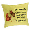 Perna Decorativa Sora mea 1, 40x40 cm, Verde, Husa Detasabila, Burduf 7 Perna Decorativa Sora mea 1