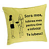 Perna Decorativa Sora mea 10, 40x40 cm, Verde, Husa Detasabila, Burduf 7 Perna Decorativa Sora mea 10