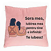 Perna Decorativa Sora mea 12, 40x40 cm, Roz, Husa Detasabila, Burduf 7 Perna Decorativa Sora mea 12