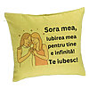 Perna Decorativa Sora mea 13, 40x40 cm, Verde, Husa Detasabila, Burduf 7 Perna Decorativa Sora mea 13