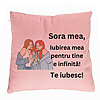 Perna Decorativa Sora mea 14, 40x40 cm, Roz, Husa Detasabila, Burduf 7 Perna Decorativa Sora mea 14