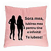 Perna Decorativa Sora mea 15, 40x40 cm, Roz, Husa Detasabila, Burduf 7 Perna Decorativa Sora mea 15