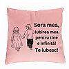 Perna Decorativa Sora mea 17, 40x40 cm, Roz, Husa Detasabila, Burduf 7 Perna Decorativa Sora mea 17