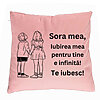 Perna Decorativa Sora mea 18, 40x40 cm, Roz, Husa Detasabila, Burduf 7 Perna Decorativa Sora mea 18