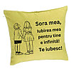 Perna Decorativa Sora mea 18, 40x40 cm, Verde, Husa Detasabila, Burduf 7 Perna Decorativa Sora mea 18