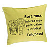 Perna Decorativa Sora mea 19, 40x40 cm, Verde, Husa Detasabila, Burduf 7 Perna Decorativa Sora mea 19