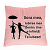 Perna Decorativa Sora mea 2, 40x40 cm, Roz, Husa Detasabila, Burduf 7 Perna Decorativa Sora mea 2