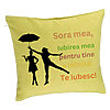 Perna Decorativa Sora mea 3, 40x40 cm, Verde, Husa Detasabila, Burduf 7 Perna Decorativa Sora mea 3