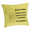 Perna Decorativa Sora mea 5, 40x40 cm, Verde, Husa Detasabila, Burduf 7 Perna Decorativa Sora mea 5