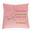 Perna Decorativa Sora mea 6, 40x40 cm, Roz, Husa Detasabila, Burduf 7 Perna Decorativa Sora mea 6