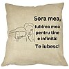 Perna Decorativa Sora mea 7, 40x40 cm, Husa Detasabila, Burduf 16 Perna Decorativa Sora mea 7