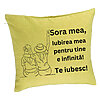 Perna Decorativa Sora mea 8, 40x40 cm, Verde, Husa Detasabila, Burduf 7 Perna Decorativa Sora mea 8