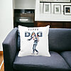 Perna Decorativa, Super Dad, 40x40 cm, Alba, Mata, Husa Detasabila, Burduf 24 Husa Detasabila
