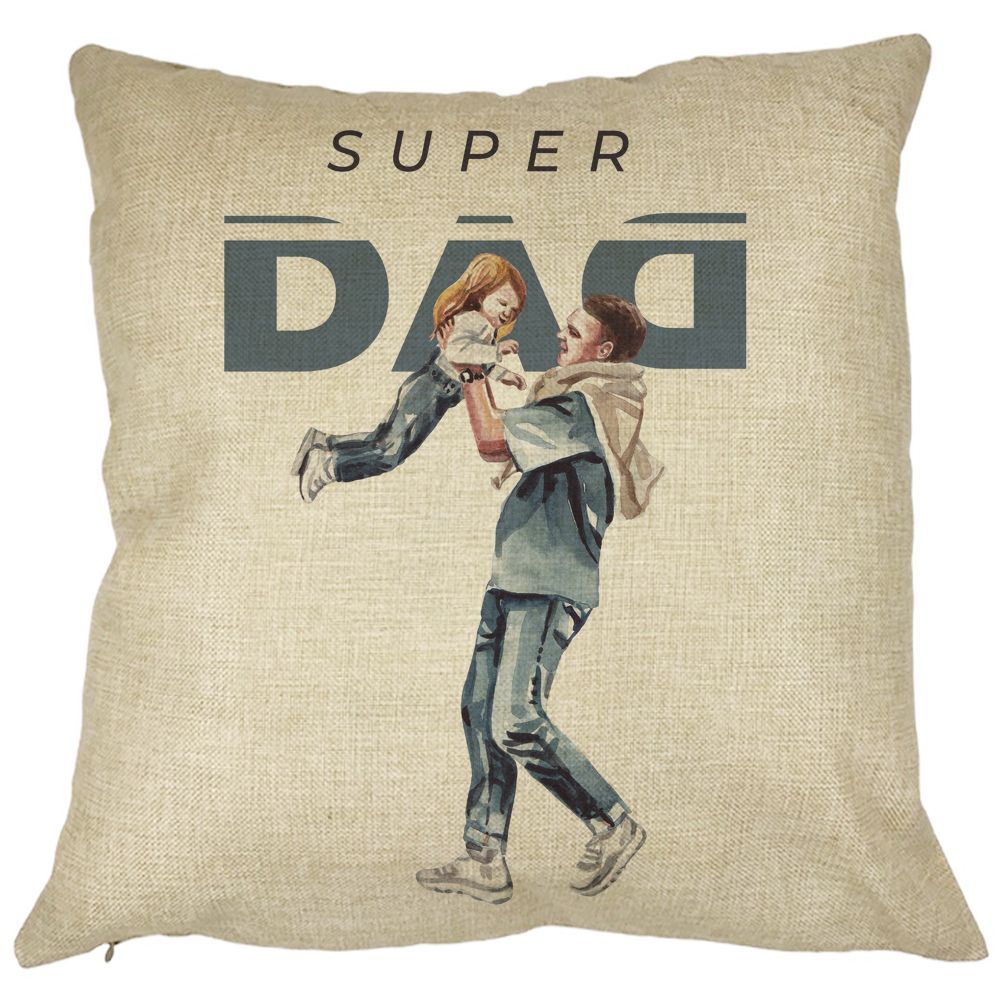 Perna Decorativa, Super Dad, 40x40 cm, Husa Detasabila, Burduf 11 Perna Decorativa