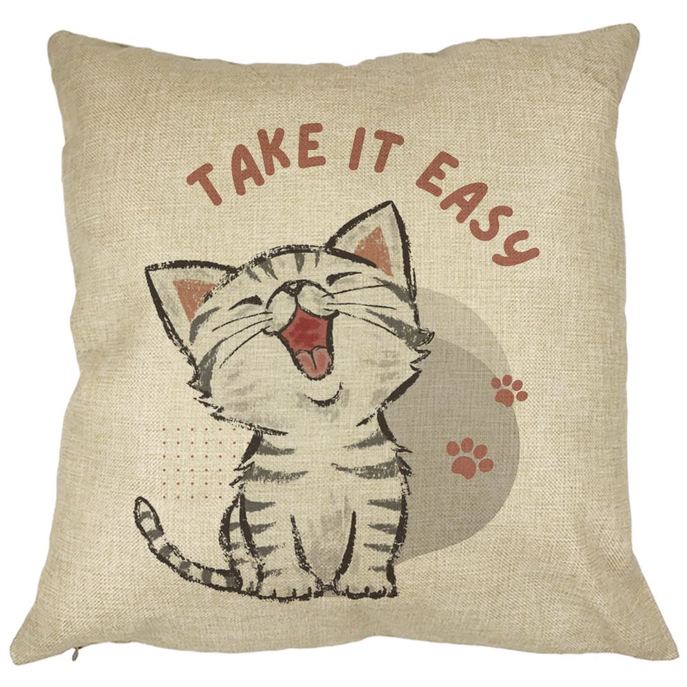 Perna Decorativa, Take it Easy, 40x40 cm, Husa Detasabila, Burduf 11 Perna Decorativa
