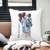 Perna Decorativa, The Best Mom 40x40 cm, Alba, Mata, Husa Detasabila, Burduf 19 Mata