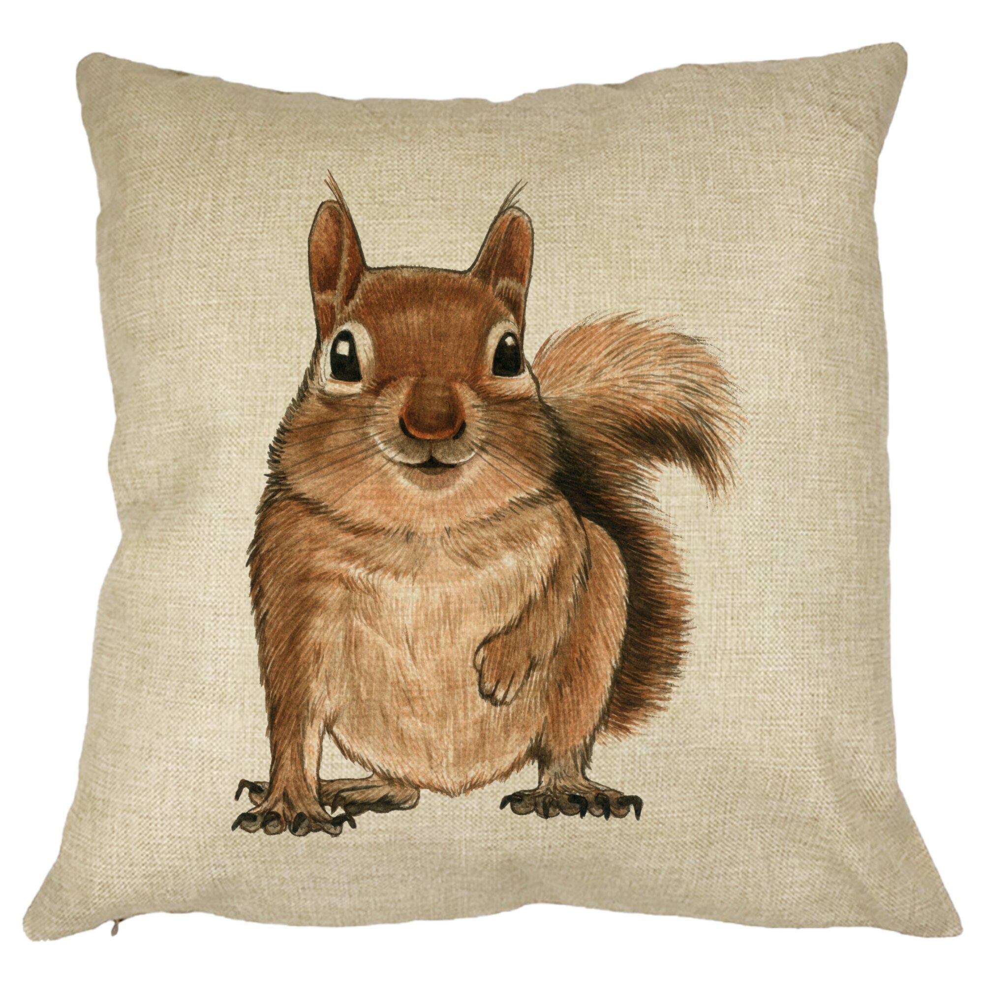 Perna Decorativa Veverita, 40x40 cm, Husa Detasabila, Burduf 11 Perna Decorativa Veverita