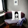 Perna Decorativa Wednesday Addams 2,40x40 cm, Alba, Mata, Husa Detasabila, Burduf 23 Husa Detasabila