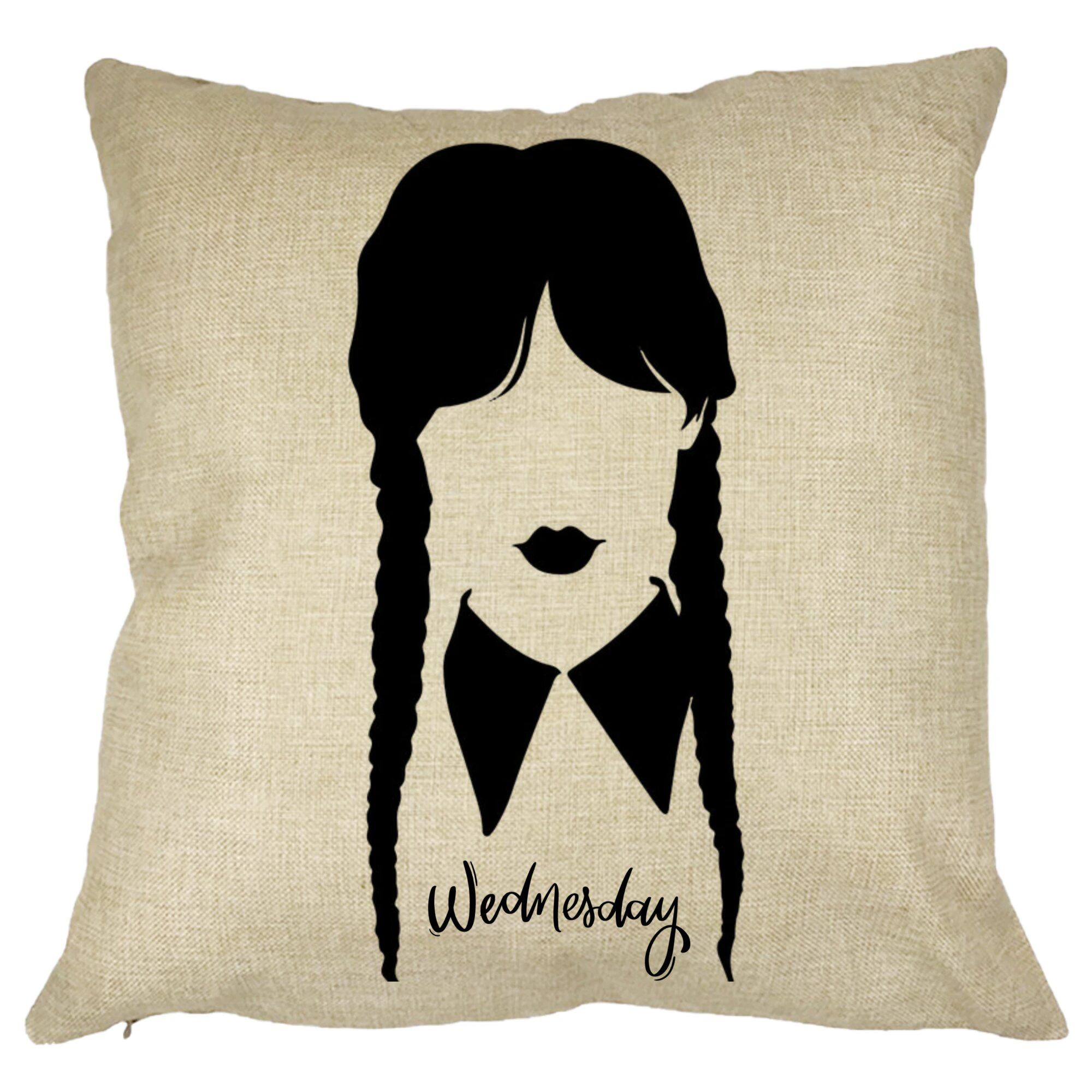 Perna Decorativa Wednesday Addams 2,40x40 cm, Husa Detasabila, Burduf 11 Perna Decorativa Wednesday Addams 2