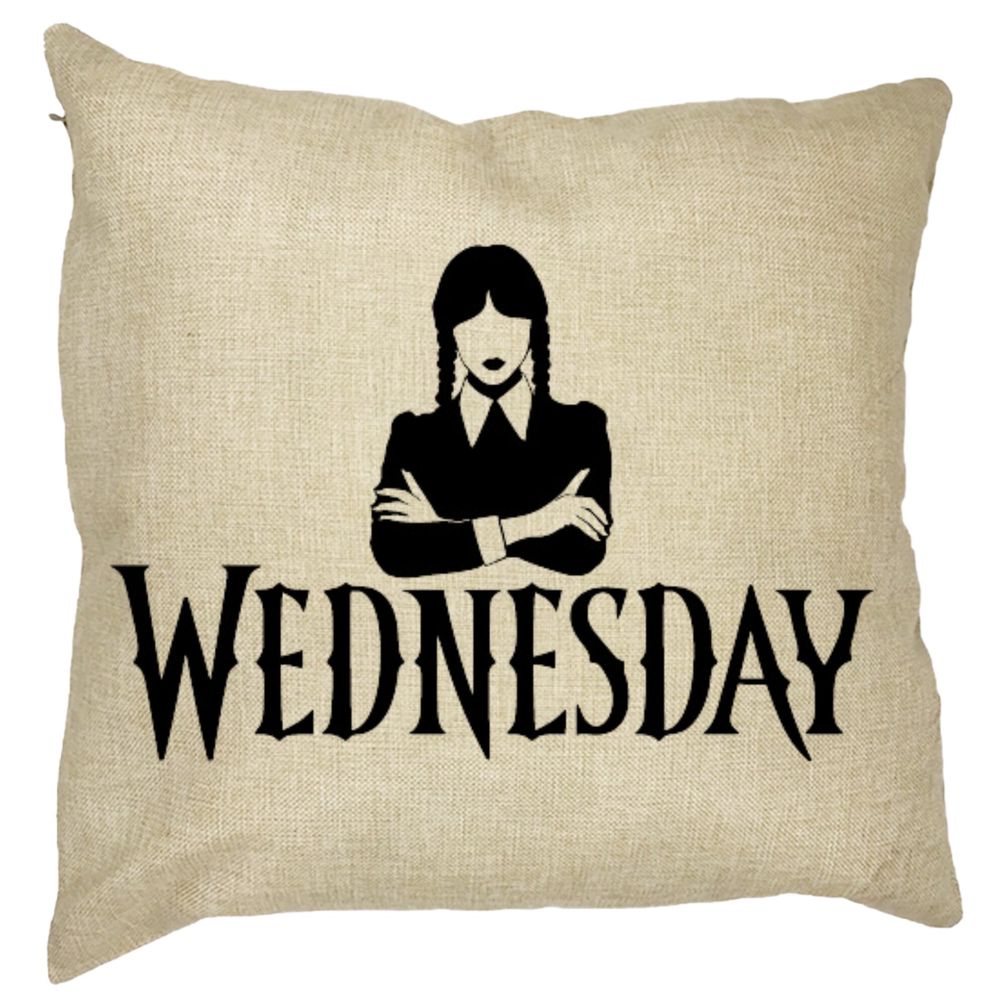 Perna Decorativa Wednesday Addams 4,40x40 cm, Husa Detasabila, Burduf 11 Perna Decorativa Wednesday Addams 4