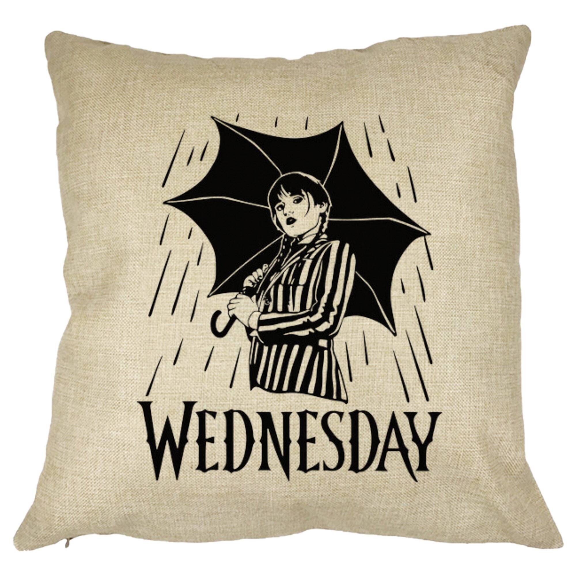 Perna Decorativa Wednesday Addams 5,40x40 cm, Husa Detasabila, Burduf 11 Perna Decorativa Wednesday Addams 5