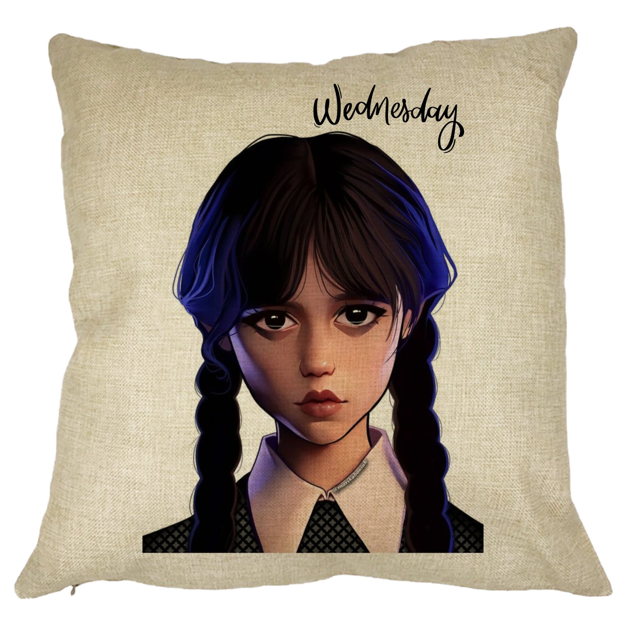 Perna Decorativa Wednesday Addams 8,40x40 cm, Husa Detasabila, Burduf 11 Perna Decorativa Wednesday Addams 8