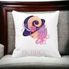 Perna Decorativa, Zodia Berbec, 40x40 cm, Alba, Mata, Husa Detasabila, Burduf 17 Zodia Berbec