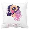 Perna Decorativa, Zodia Berbec, 40x40 cm, Alba, Mata, Husa Detasabila, Burduf 16 Perna Decorativa