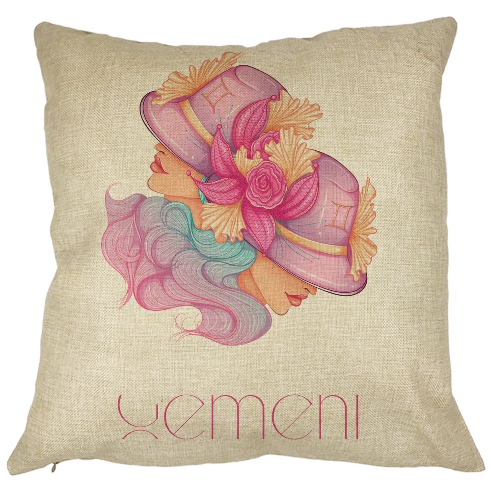 Perna Decorativa, Zodia Gemeni, 40x40 cm, Husa Detasabila, Burduf 11 Perna Decorativa