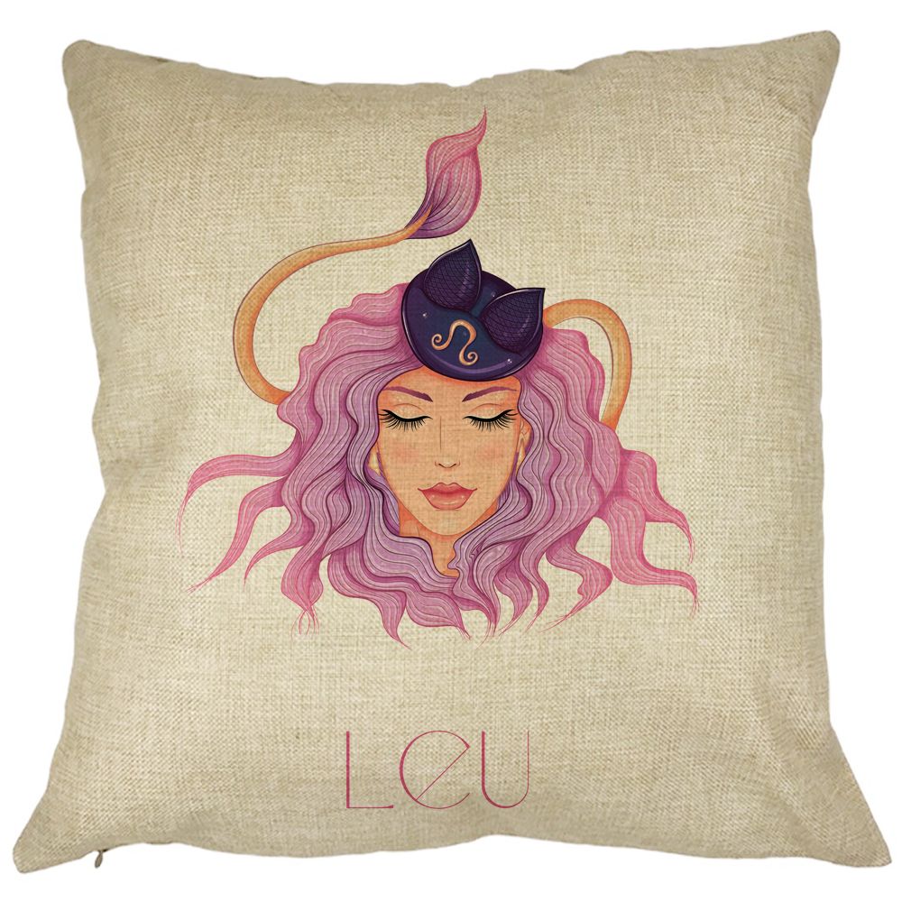 Perna Decorativa, Zodia Leu, 40x40 cm, Husa Detasabila, Burduf 11 Perna Decorativa