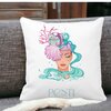 Perna Decorativa, Zodia Pesti, 40x40 cm, Alba, Mata, Husa Detasabila, Burduf 17 Zodia Pesti