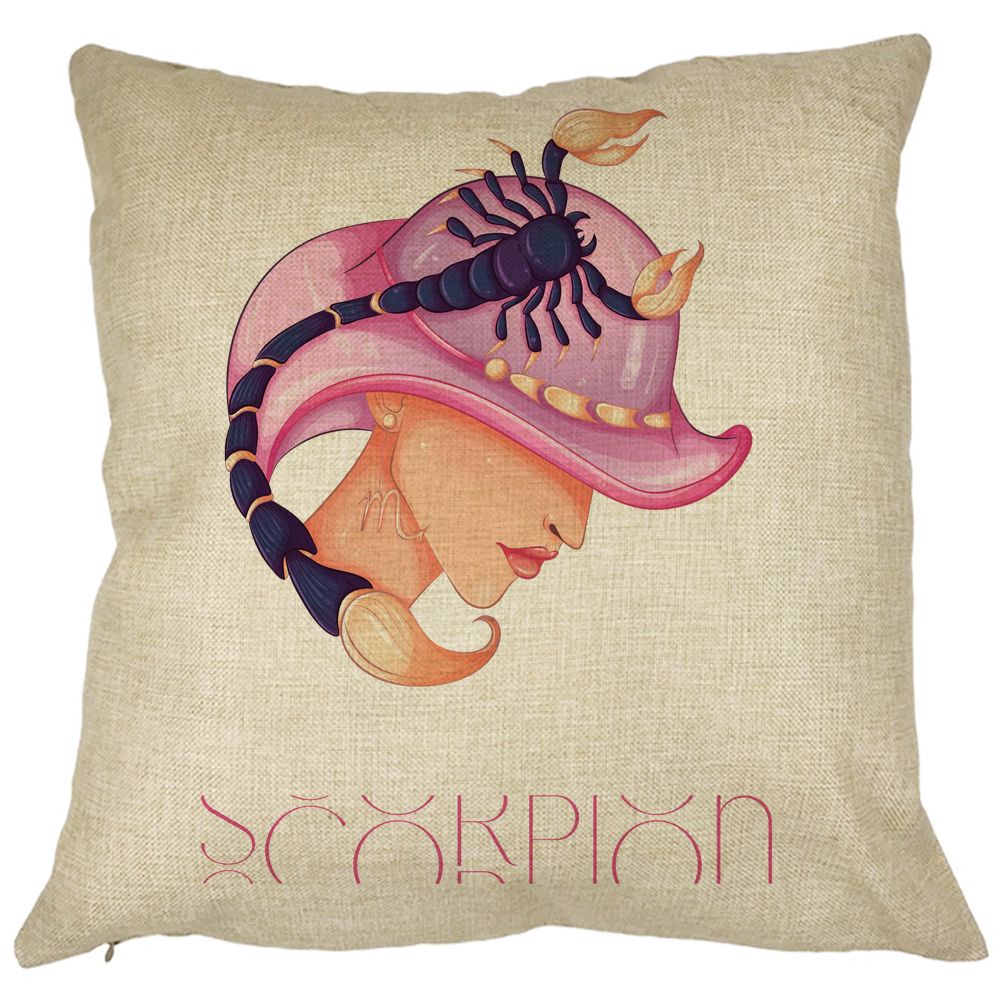 Perna Decorativa, Zodia Scorpion, 40x40 cm, Husa Detasabila, Burduf 11 Perna Decorativa