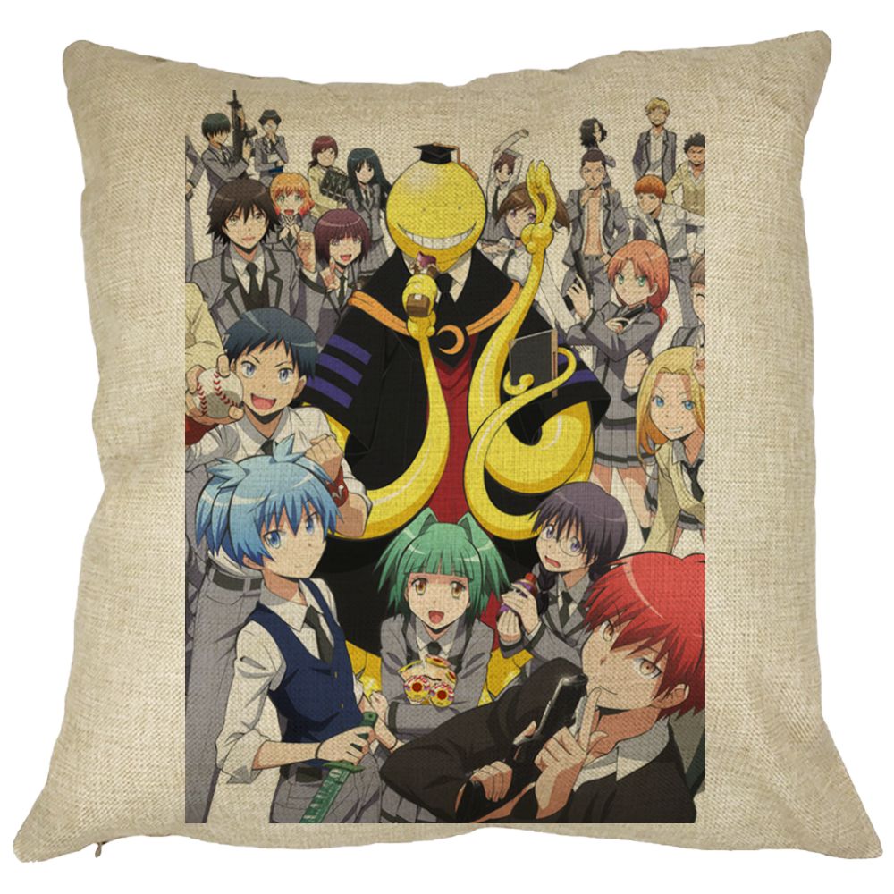 Perna Decorativa cu Assasination Classroom, 40x40 cm, Husa Detasabila, Burduf 11 Perna Decorativa cu Assasination Classroom