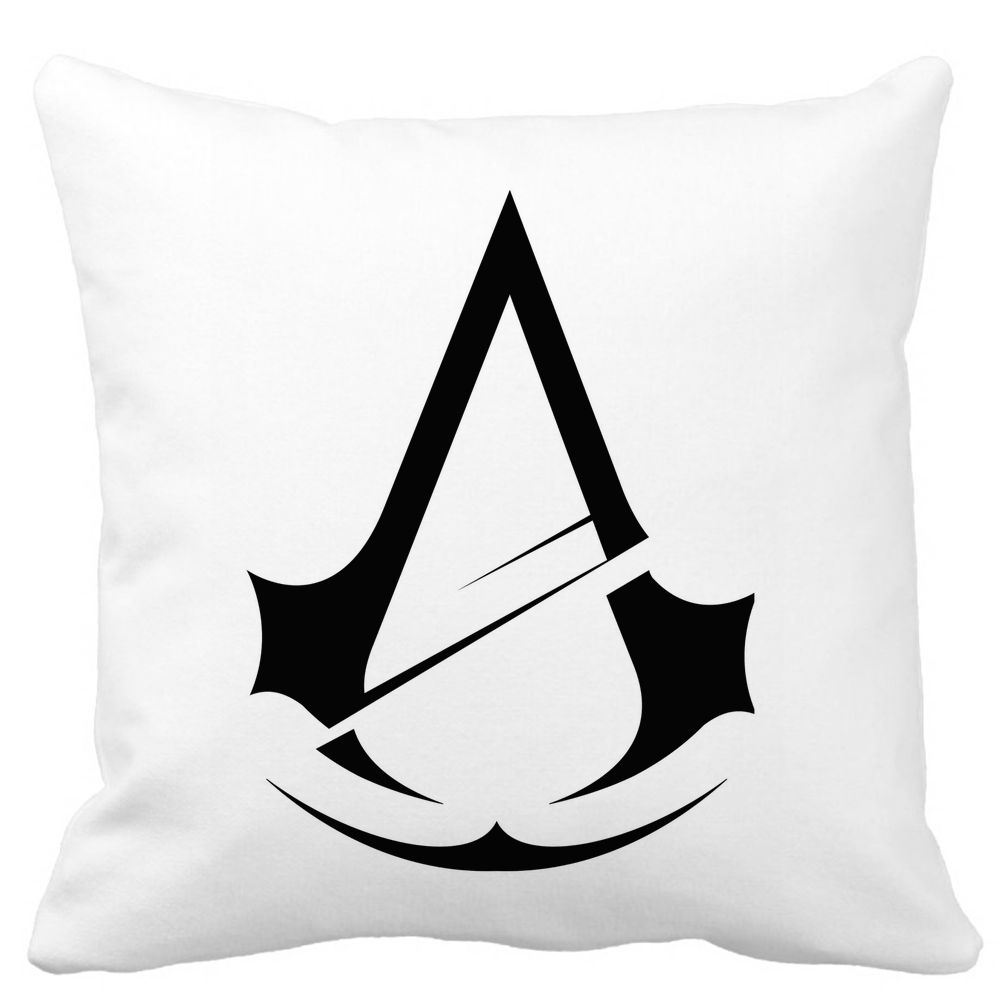 Perna Decorativa cu Assasin's Creed Fans 2, 40x40 cm, Alba, Mata, Husa Detasabila, Burduf 3 Perna Decorativa cu Assasin's Creed Fans 2