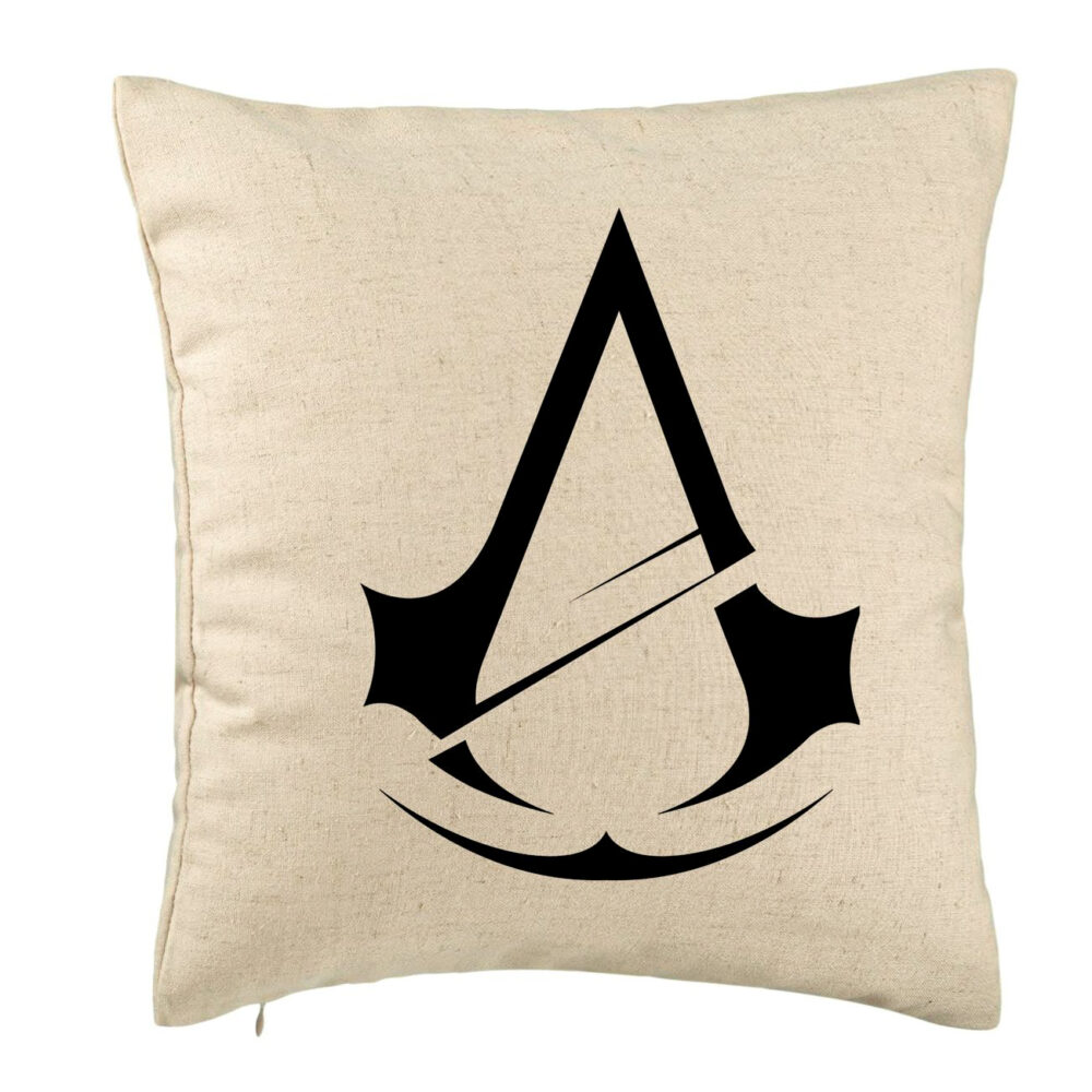 Perna Decorativa cu Assasin's Creed Fans 2, 40x40 cm, Bej, Husa Detasabila, Burduf 5 Perna Decorativa cu Assasin's Creed Fans 2