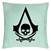 Perna Decorativa cu Assasin's Creed Fans, 40x40 cm, Verde Menta, Husa Detasabila, Burduf 7 Perna Decorativa cu Assasin's Creed Fans