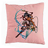 Perna Decorativa cu Attack on Titan Mikasa, 40x40 cm, Roz, Husa Detasabila, Burduf 7 Perna Decorativa cu Attack on Titan Mikasa